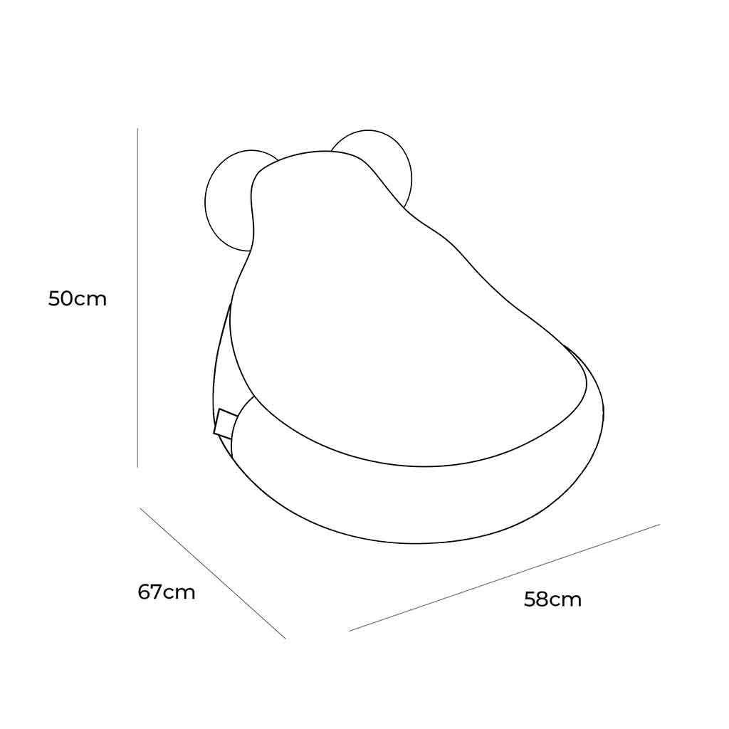 Bean Bag | Teddy CuddleBear Bean Bag – Light Grey Pouffe - Image 3