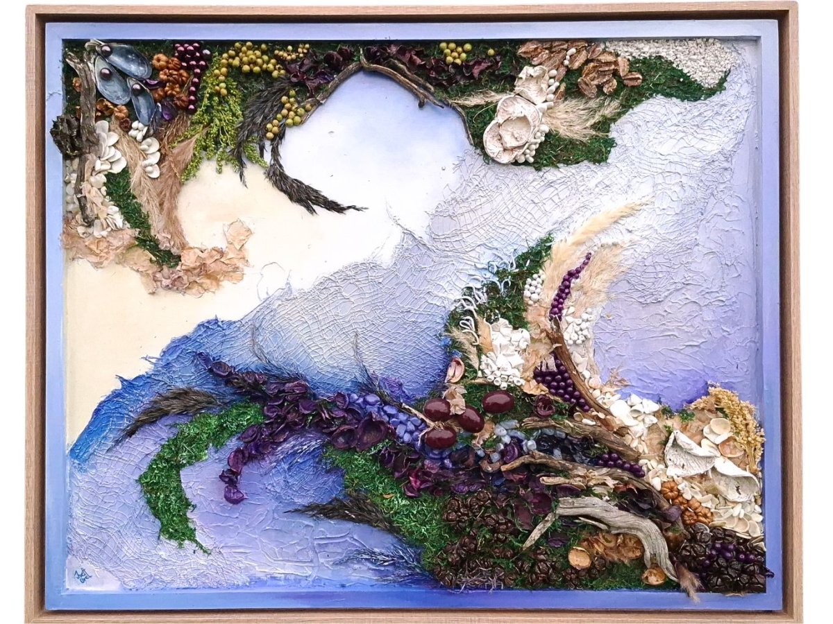 The Horizon of Roots – Large Sculptural Mixed Media Wall Art (80 x 64 cm, Framed) - Image 2