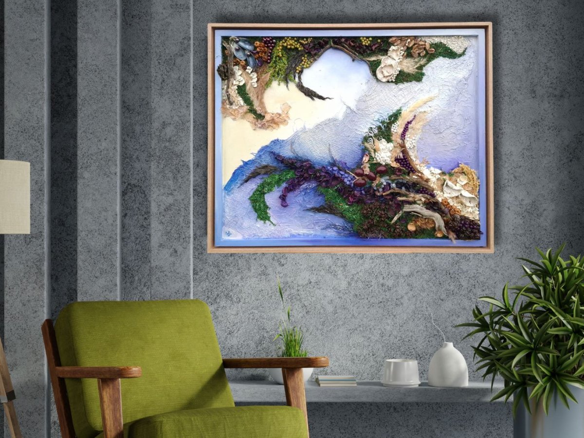The Horizon of Roots – Large Sculptural Mixed Media Wall Art (80 x 64 cm, Framed) - Image 8